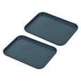 thumbnail image 1 of Unique Bargains 9x7' Plateau de Restauration Rapide, 2 Pack PP Plastique Réutilisable Multi-Usage Antidérapant Plateau de Service Bleu Foncé, 1 of 5