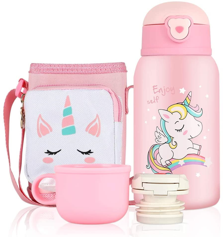 Doraemon BPA /& BPS Free Tritan Straw Water Bottle Kids Baby Mug w//Shoulder Strap