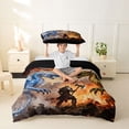 thumbnail image 2 of Metsweet Magic Dragon Twin Duvet Cover, Abstract Animal Twin Bedding, Red Blue Green,Black Reversible,2pcs,1 Duvet Cover and 1 Pillowcase, 2 of 6