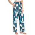 thumbnail image 2 of FORMRS Women's Pajama Pants with Pockets Soft Comfy Loungewear Sleep Bottom, Sizes S-2XL, Dark Blue Hexagon Patterns, 2 of 8