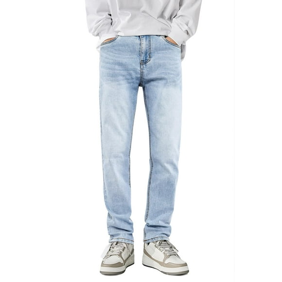 Vaqueros Heyfanee Slim Fit Stretch Denim Azul Claro para Hombre