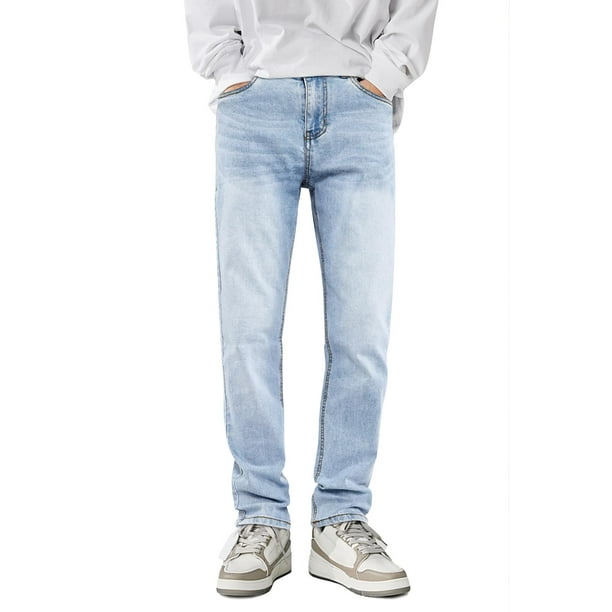 Vaqueros Heyfanee Slim Fit Stretch Denim Azul Claro para Hombre