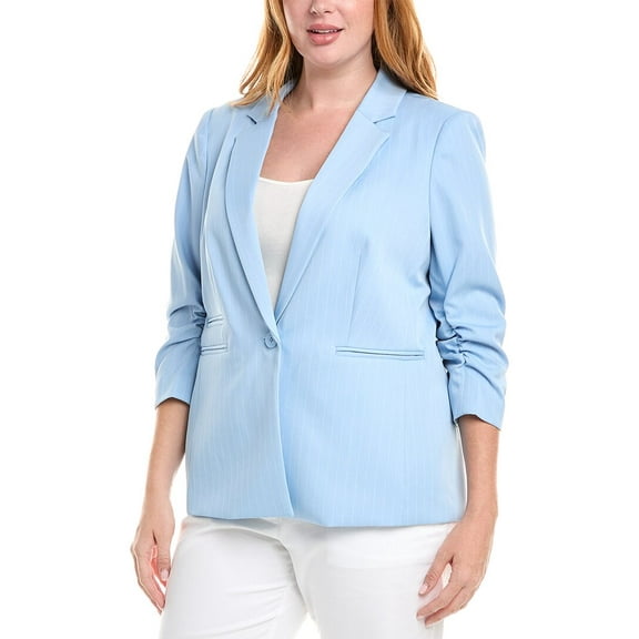 Tahari ASL womens  Plus Blazer, 24W, Blue