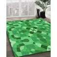 thumbnail image 3 of Ahgly Company Machine Washable Indoor Rectangle Transitional Neon Green Area Rugs, 4' x 6', 3 of 7