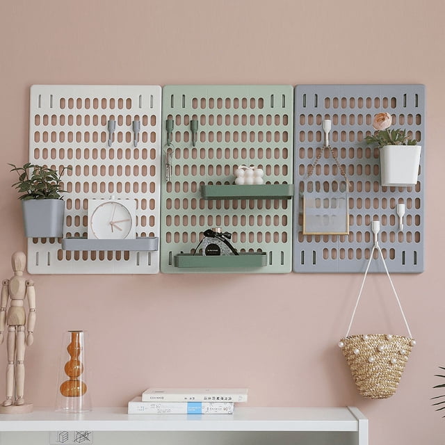 Kitchen Storage Rack Storage Shelf Floor Multi-layer Wall-mounted Storage Rack Punch-free Kitchen Hanger Hole Board