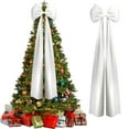 thumbnail image 2 of Clode Extra Large Christmas Satin Bows Christmas Tree Topper Decorations Giant Xmas Tree Toppers Bows for Home Wreath Wall Holiday Birthday Wedding Engagement Decor, 2 of 9
