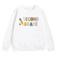 thumbnail image 4 of Zshosam Graphic Crewneck Sweatshirt Girls Oversized Crewneck Sweatshirts Kids Fashion Pullover,White 6 Years, 4 of 4