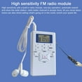 thumbnail image 4 of CUITING HRD-102 Radio Numérique Mini Écran LCD Portable Récepteur Stéréo Multifonctionnel avec Écouteurs pour Personnes Âgées, 4 of 7