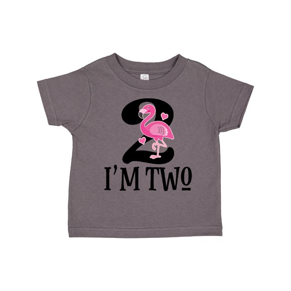 Inktastic 2nd Birthday Party Girls Flamingo Girls Toddler T-Shirt