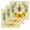 Lemon Yellow, variant on Sunflowers Bees Kitchen Dish Towels for Drying Dishes Set of 3, Spring Farmhouse Honey Flowers Leaves Waffle Weave Microfiber Hand Tea Bathroom Towels Quick Dry & Absorbent Towel 12x12