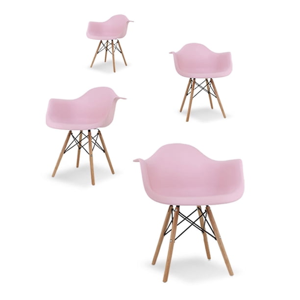 Sillas para Comedor Mirel Ergonomicas Vessel Set 4 Piezas rosa