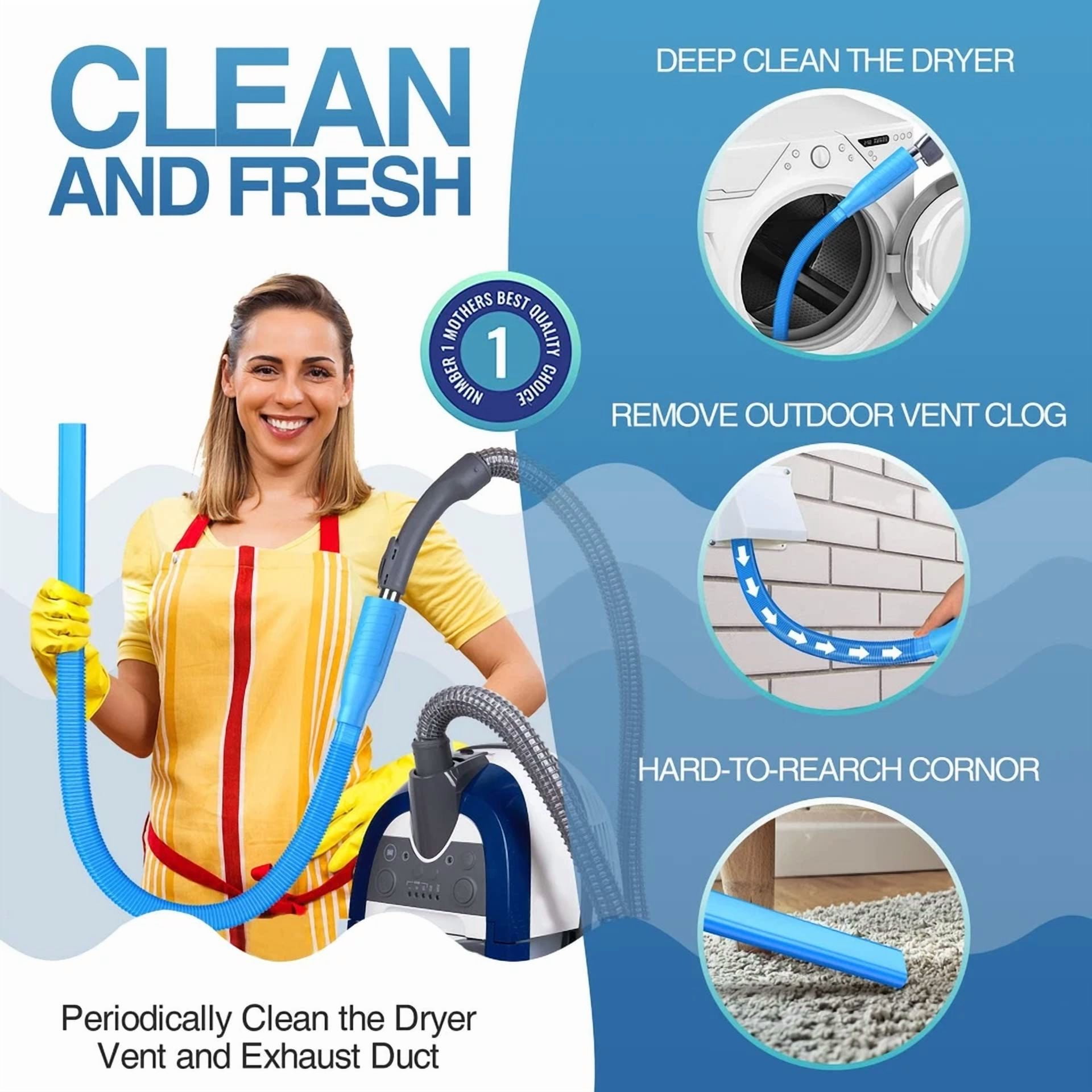 CRESTIN- Petode Dryer Vent Cleaner Kit Vacuum Attachment - Multiple Combination