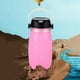 thumbnail image 5 of Botella de agua luminosa que brilla en la oscuridad, deportiva, con linterna Rosa, 5 of 9