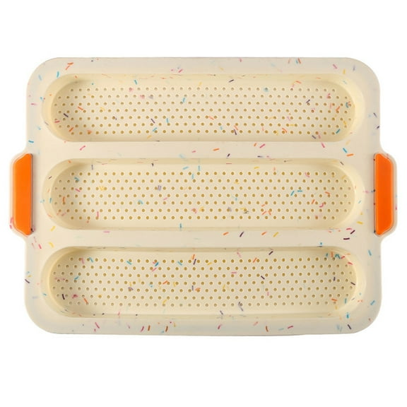 Masteelf  Bread Silicone Mold Loaf Pans French Oven Grilling Platter White