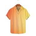 thumbnail image 2 of fatyb Button down Shirts for Men Short Sleeve Summer Beach Shirts Fashion Gradient Color Mens Shirts, 2 of 5