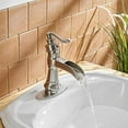 thumbnail image 4 of BWE Brushed Nickel Bathroom Faucet Waterfall Farmhouse Sink Mixer Tap Deck Mounted Single-Handle with Drain Assembly and Supply Hose Lead-Free Lavatory, 4 of 9