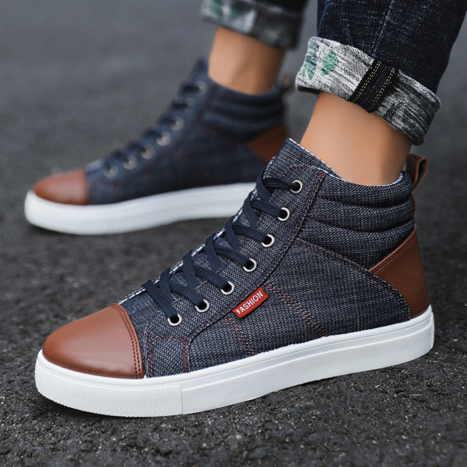 high top canvas shoes