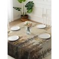 thumbnail image 3 of Brown Forest Suqare Tablecloth - 60 x 60 Inch, Vintage Tree Farmhouse Botanical Waterproof & StainResistant Tablecloth, Washable Oil-proof Table Cover for Dining/Party/Wedding/Camping/Buffet, 3 of 9