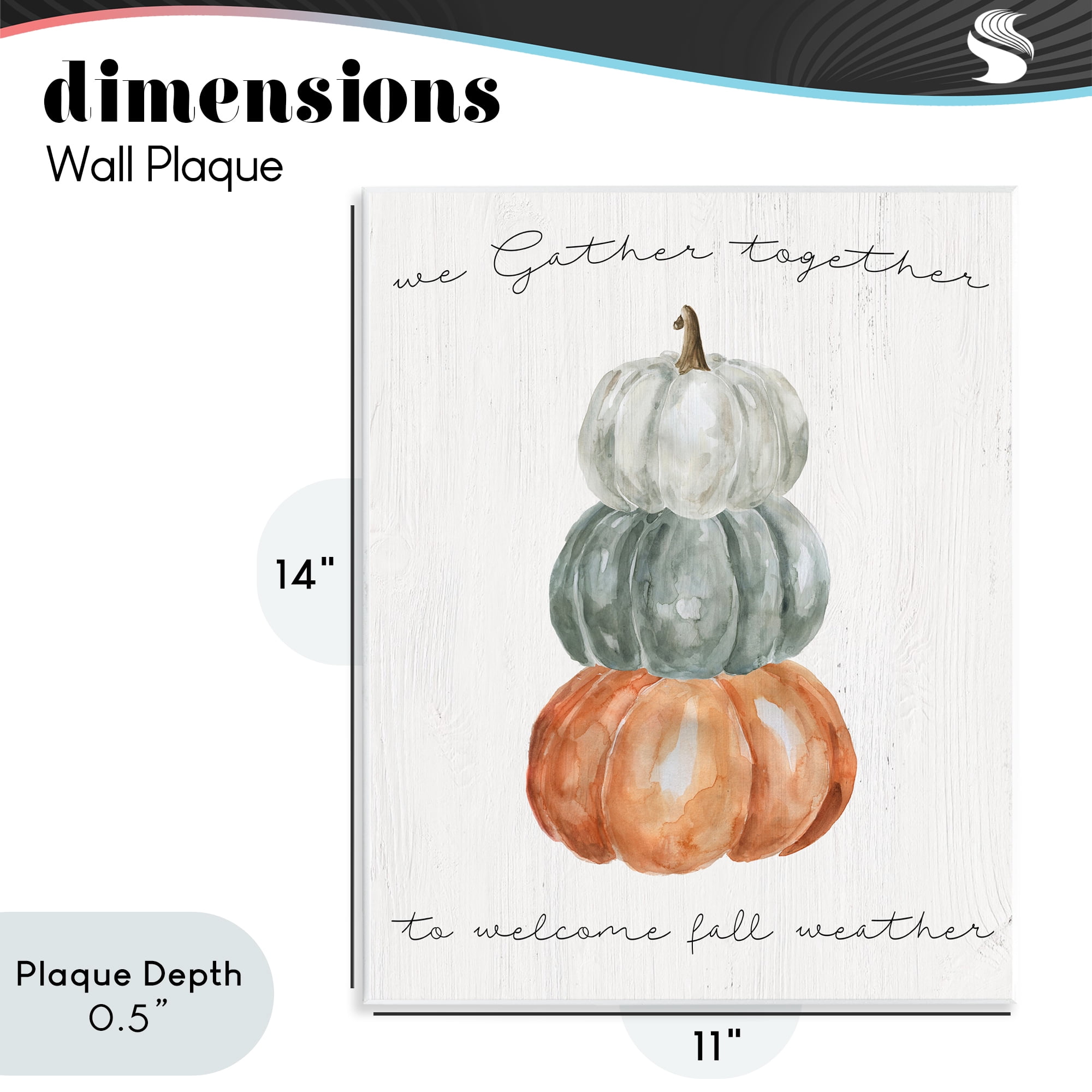 Stupell Industries Gather Together Fall Weather Wall Plaque Art, design by Livi Finn