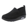 thumbnail image 3 of Domzle Women Orthopedic Sneakers Walking Shoes,Mesh Breathable Arch Support Slip-on Light Air Cushion Orthopedic Sneakers Shoes Black, 3 of 6