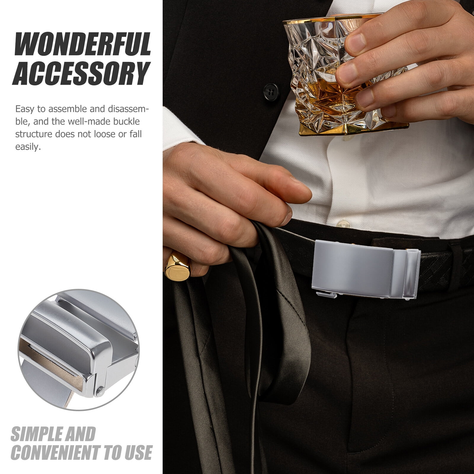 Amazon.com: OWLKAY Belt Buckle, Belt Head Men's Automatic