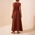 thumbnail image 4 of Lenpel Wedding Guest Dresses for Women Elegant V Neck Sleeveless Tank Dresses Fashion Pleated High Waist Dresses for Evening Party Cocktail, 4 of 7