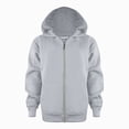 thumbnail image 3 of KPOPLK Boys Zip Up Hoodie Fall Long Sleeve Shirt Fashion Lightweight Hooded Jacket Coats for 1-9 Years Grey Size 8-9 Years, 3 of 7