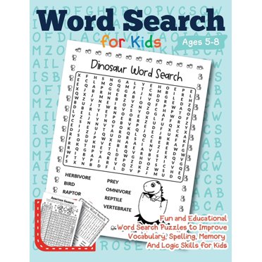 Word Search for Kids Ages 8-10: Practice Spelling, Learn Vocabulary ...