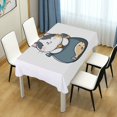 thumbnail image 4 of Yayeee Tablecloths 60" x 120" Rectangle Wrinkle Resistant Party Table Cover, Blue Cute Cat, 4 of 8