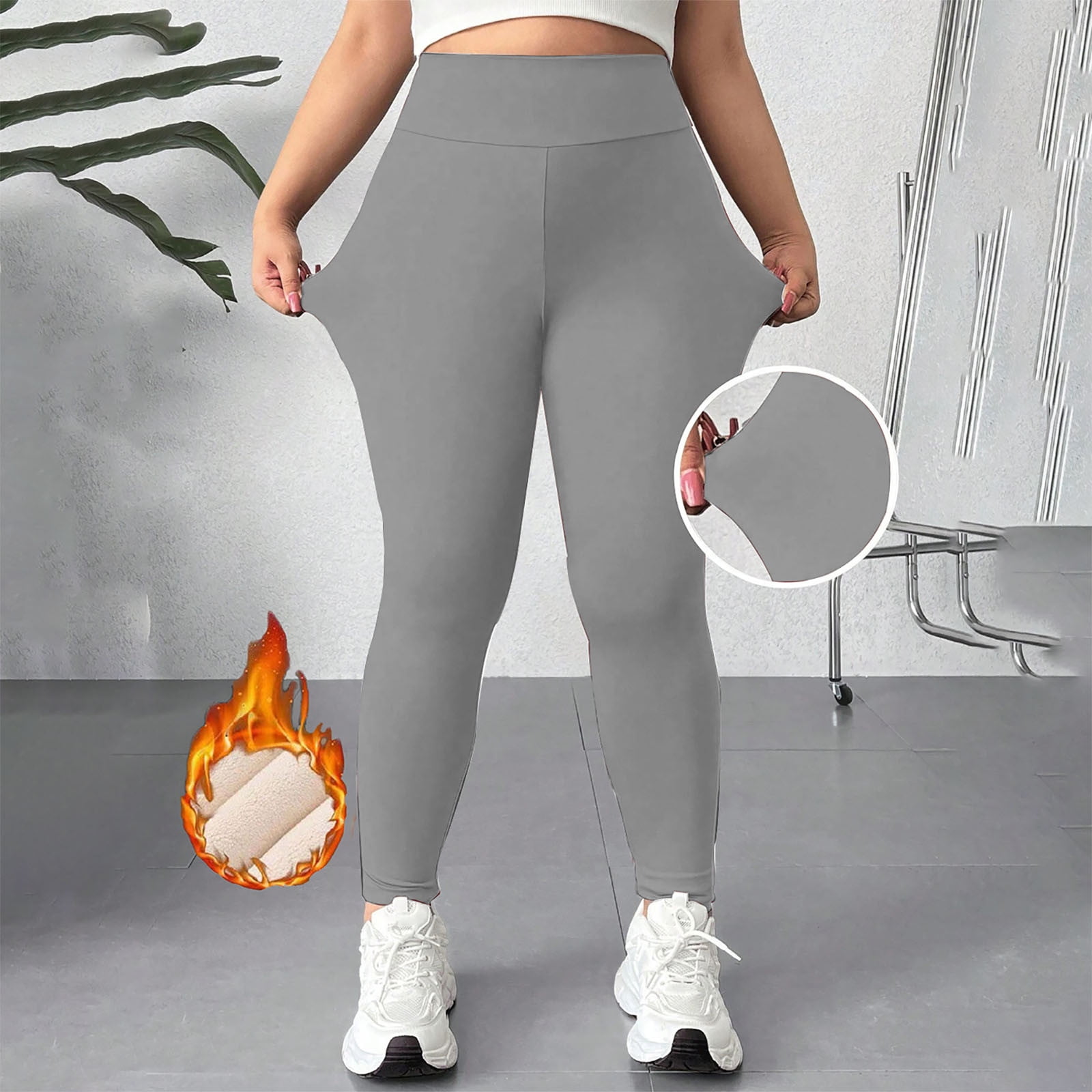 Legging Thermique Hiver Pour Femme - Doublure Polaire Épaisse - Taille Haute - Confortable Et Chaud - Pour Sport, Loisirs, Quotidien
