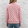 thumbnail image 7 of Enjoytime Lightweight Jacket Women Polka Dots Stand Collar Zip Up Bomber Jackets Fall Fashion Long Sleeve Casual Outerwear, 7 of 7