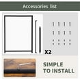 thumbnail image 4 of BestOffice Computer Desk, 47.2”Home Writing Study Table Modern Simple Style PC, Metal Frame for Home Office, Brown, 4 of 7