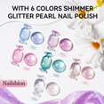 thumbnail image 3 of Nailshion Quick Air Dry Nail Polish Set, 16 Colors 10ML Jelly Glitter Shimmer Holographic Nail Polish with Clear Base Top Coat and 35Pcs Remover Pads Summer Regular Nail Lacquer Gift for Women Girls, 3 of 10