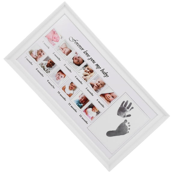 FRCOLOR Infant Handprint Picture Frame Baby Footprint Photo Keepsake Baby Photo Frame