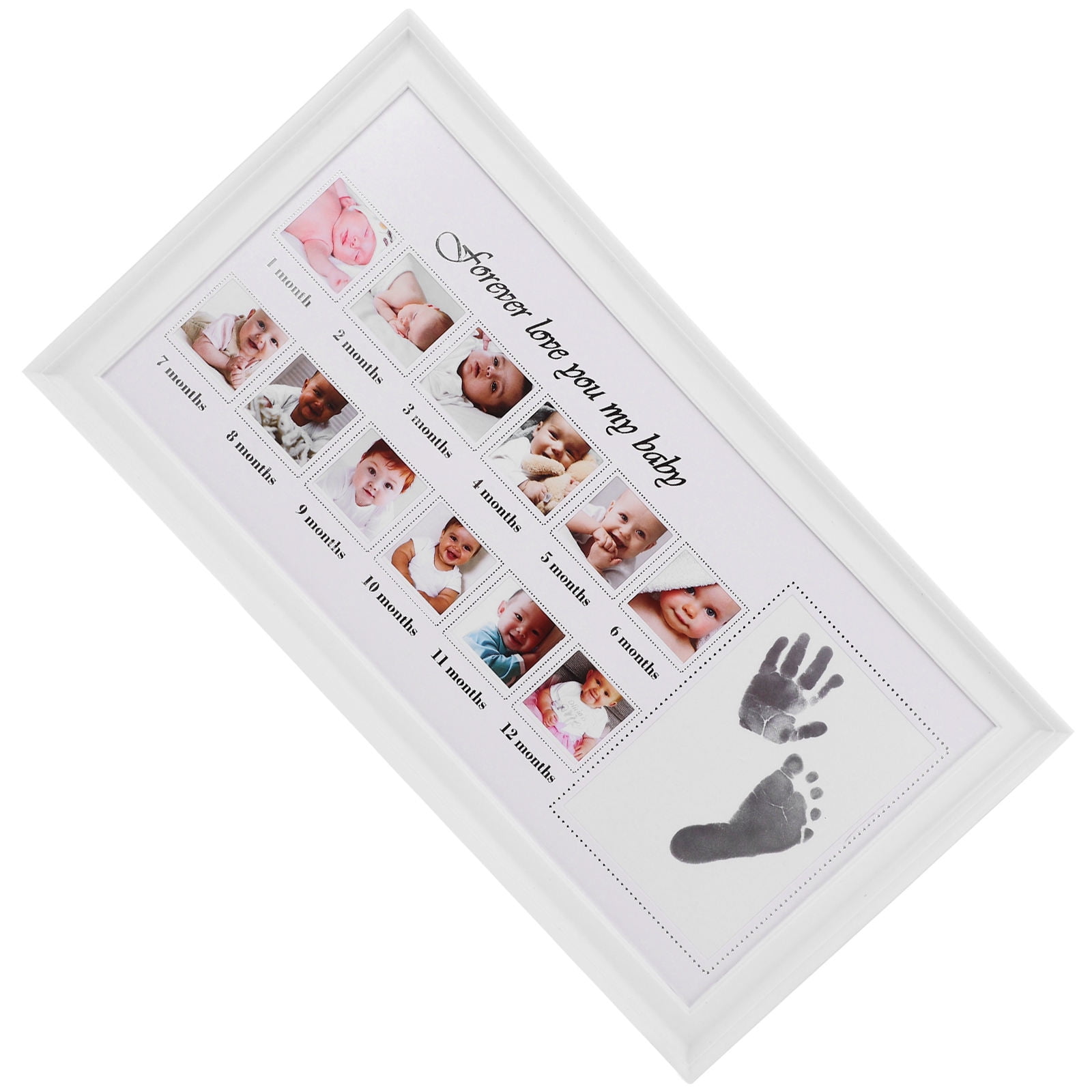 FRCOLOR Infant Handprint Picture Frame Baby Footprint Photo Keepsake Baby Photo Frame