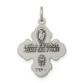 thumbnail image 4 of FJC Finejewelers Sterling Silver Antiqued 4-way Medal Pendant Necklace - Chain Included, 4 of 4