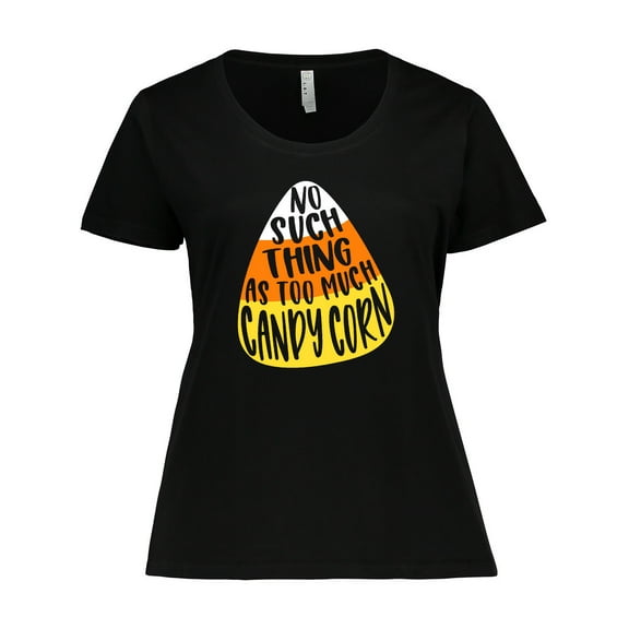 Inktastic Halloween No Such Thing As Too Much Candy Corn Women's Plus Size T-Shirt