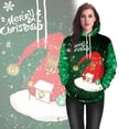 thumbnail image 2 of Green Hoodies Merry Christmas Hood Pullover Santa Hat Printed Sweatshirt Warm Pocket Streetwear Y2K Tracksuit Men Clothing, 2 of 4