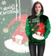 thumbnail image 2 of Green Hoodies Merry Christmas Hood Pullover Santa Hat Printed Sweatshirt Warm Pocket Streetwear Y2K Tracksuit Men Clothing, 2 of 3