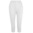 thumbnail image 4 of Capri Yoga Pants Women Solid Color Stretchy High Waisted Two Piece Leggings Cozy Soft Casual Tights Tummy Control Hiking Trousers White S, 4 of 4