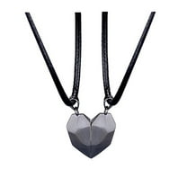Latrodar Two Souls Heart Pendant Necklaces For Couple Wishing Stone Creative Magnet Couples Necklace MultiUp to 30% Off