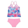 thumbnail image 3 of YONGHS Kids Girls Mermaid Swimsuit 2PCS Bikini Summer Bathing Suit Tankini Tops with Bottoms Pink 6, 3 of 7