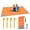 Orange-Gray, variant on LNKOO Large Beach Blanket Sand Proof Oversized Waterproof Travel Upgrade Beach Mat Sand Free Folding Washable Outdoor Picknick with 4 Stakes& 1 Carabiner (79" x 55")