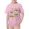 thumbnail image 4 of FYEGRE Kids Short Sleeve Crew Neck Graphic Tee, Casual Printed T-Shirt for Holiday Celebrations, Daily Play & Weekend Fun Pink 10-11 Years, 4 of 4