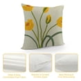 thumbnail image 4 of Qinduosi Throw Pillow Covers of Valentine's Day Decor Yellow Tulip Pillow Cover for Couch Canvas Cushion Cover Square Farmhouse Floral Pillow Case White, 4 of 5
