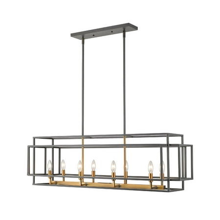 

Island Lighting 8 Light Fixtures With Bronze and Olde Brass Finish Steel Material Candelabra 13 480 Watts