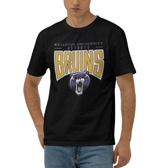 Bellevue University Logo Men'S 170g Combed Cotton Short Sleeve T-Shirt