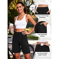 thumbnail image 4 of NELEUS Womens Workout Shorts Wide Leg Athletic Yoga Shorts High Waisted Short with Pockets,Black,US Size L, 4 of 11