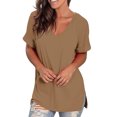 thumbnail image 4 of Rezuofi 2 Pcs Womens Summer 2025 V Neck Casual Tunic Tops Spring Fashion Basic Trendy Outfits, 4 of 7