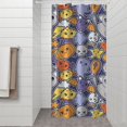 thumbnail image 2 of Halloween Cute Icons Collage Pattern Shower Curtain 36"x72" ,Bathroom Decorative Shower Curtains Set with 12 Hooks,Modern Waterproof Washable Shower Curtain, 2 of 6